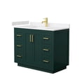 thumbnail image 1 of Wyndham Collection Miranda 42" Wood&Marble Single Bathroom Vanity in Green/Gold, 1 of 6