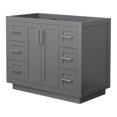 thumbnail image 1 of Wyndham Collection Miranda 42" Wood Single Bathroom Vanity in Nickel Trim/Gray, 1 of 2
