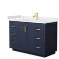 thumbnail image 1 of Wyndham Collection Miranda 48" Wood Single Bathroom Vanity in Gold/Dark Blue, 1 of 6