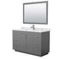 thumbnail image 1 of Wyndham Collection Miranda 54" Plywood Single Bathroom Vanity in Gray/Nickel, 1 of 7