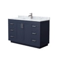 thumbnail image 1 of Wyndham Collection Miranda 54" Plywood Single Bathroom Vanity in Nickel/Blue, 1 of 6