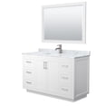 thumbnail image 1 of Wyndham Collection Miranda 54" Plywood Single Bathroom Vanity in White/Nickel, 1 of 7