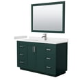 thumbnail image 1 of Wyndham Collection Miranda 54" Wood&Metal Single Bathroom Vanity in Green/Nickel, 1 of 7