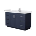 thumbnail image 1 of Wyndham Collection Miranda 54" Wood Single Bathroom Vanity in Blue/Nickel, 1 of 6