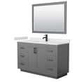 thumbnail image 1 of Wyndham Collection Miranda 54" Wood Single Bathroom Vanity in Dark Gray/Black, 1 of 7