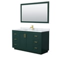 thumbnail image 1 of Wyndham Collection Miranda 60" Wood&Metal Single Bathroom Vanity in Green/Gold, 1 of 7