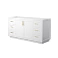 thumbnail image 1 of Wyndham Collection Miranda 66" No-Sink Single Bathroom Vanity in White/Gold, 1 of 4