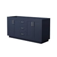 thumbnail image 1 of Wyndham Collection Miranda 66" Plywood Double Bathroom Vanity in Nickel/Blue, 1 of 4