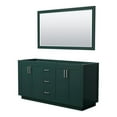 thumbnail image 1 of Wyndham Collection Miranda 66" Wood Double Bathroom Vanity in Green/Nickel Trim, 1 of 3