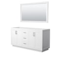 thumbnail image 1 of Wyndham Collection Miranda 66" Wood Double Bathroom Vanity in White/Nickel Trim, 1 of 5
