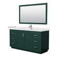 thumbnail image 1 of Wyndham Collection Miranda 66" Wood Single Bathroom Vanity in Green/Nickel, 1 of 3