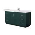 thumbnail image 1 of Wyndham Collection Miranda 66" Wood Single Bathroom Vanity in Nickel/Green, 1 of 6