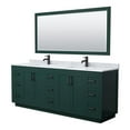 thumbnail image 1 of Wyndham Collection Miranda 84" Metal Double Bathroom Vanity in Green/Black, 1 of 3