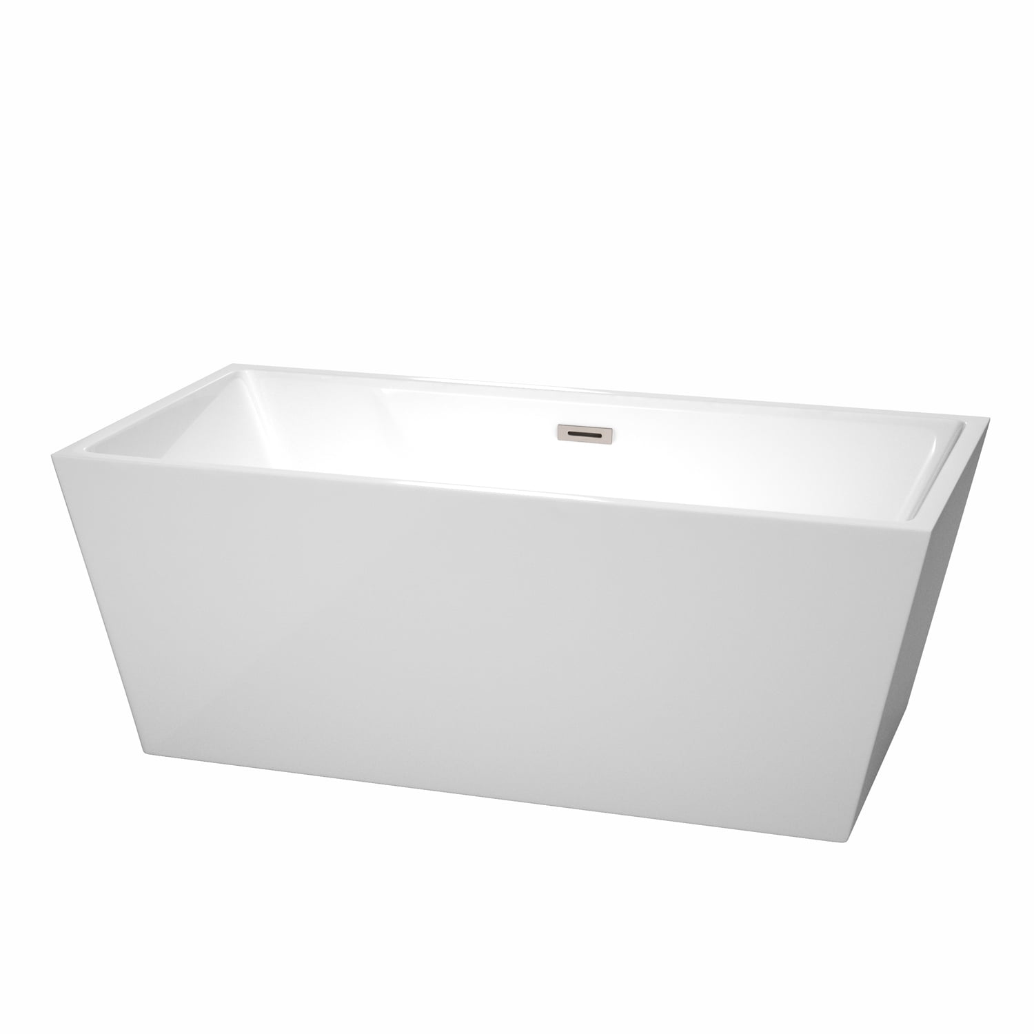 Sara 63'' White Acrylic Freestanding Soaking Bathtub