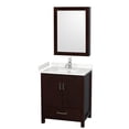 thumbnail image 1 of Wyndham Collection Sheffield 30" 2-door Metal Single Bathroom Vanity in Espresso, 1 of 4