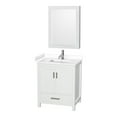 thumbnail image 1 of Wyndham Collection Sheffield 30" Metal Single Bathroom Vanity in Chrome/White, 1 of 3