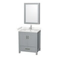 thumbnail image 1 of Wyndham Collection Sheffield 30" Metal Single Bathroom Vanity in White/Gray, 1 of 3