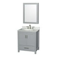 thumbnail image 1 of Wyndham Collection Sheffield 30" Oval Sink Wood Single Bathroom Vanity in Gray, 1 of 3