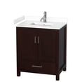 thumbnail image 1 of Wyndham Collection Sheffield 30" Wood Single Bathroom Vanity in Espresso, 1 of 4