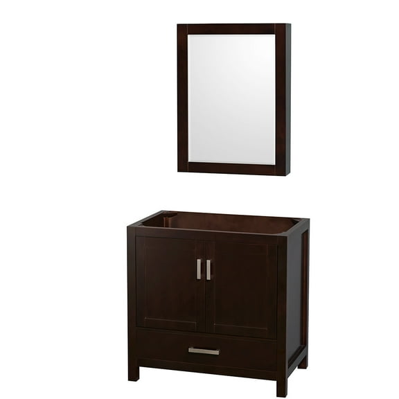 Wyndham Collection Sheffield 35" No-Sink Wood Single Bathroom Vanity in Espresso