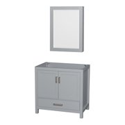 Wyndham Collection Sheffield 35 No-Sink Wood Single Bathroom Vanity in Gray