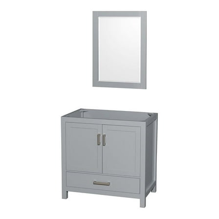 Wyndham Collection Sheffield 35" No Sink Wood Single Bathroom Vanity in Gray