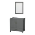 thumbnail image 1 of Wyndham Collection Sheffield 35" Solid Wood Single Bathroom Vanity in Dark Gray, 1 of 2