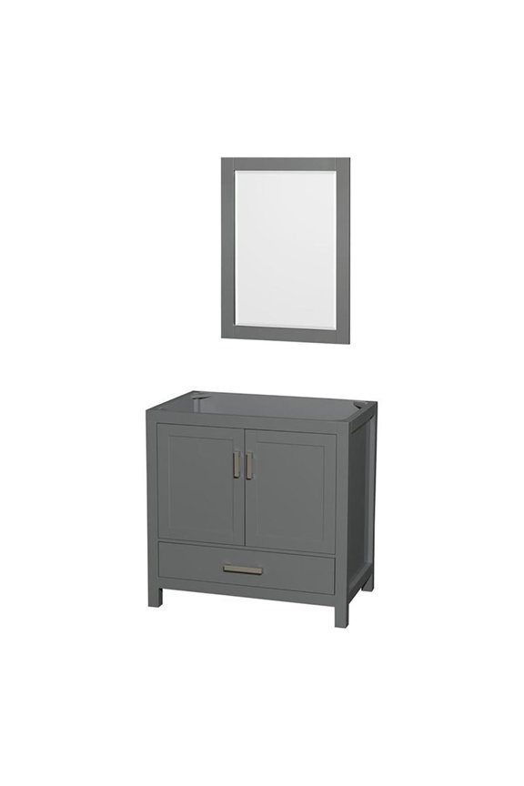 Sheffield 35" Solid Wood Single Bathroom Vanity in Dark Gray