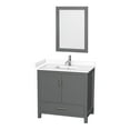 thumbnail image 1 of Wyndham Collection Sheffield 36 Inch Wood Single Bathroom Vanity in Dark Gray, 1 of 3