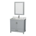 thumbnail image 1 of Wyndham Collection Sheffield 36" Marble Single Bathroom Vanity in Gray/Chrome, 1 of 3