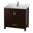 thumbnail image 1 of Wyndham Collection Sheffield 36" Metal & Wood Single Bathroom Vanity in Espresso, 1 of 3