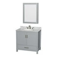 thumbnail image 1 of Wyndham Collection Sheffield 36" Wood Single Bathroom Vanity in Chrome/Gray, 1 of 3