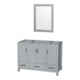 thumbnail image 1 of Wyndham Collection Sheffield 48 Inch Single Bathroom Vanity in Gray, No Countertop, No Sink, and 24 Inch Mirror, 1 of 7