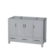Wyndham Collection Sheffield 47 No Mirror Wood Single Bathroom Vanity in Gray
