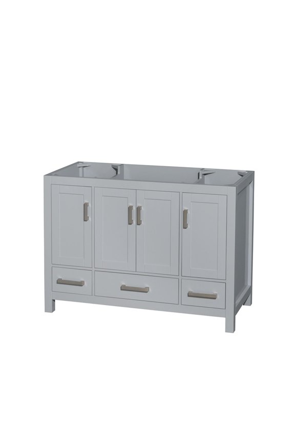 Sheffield 47" No Mirror Wood Single Bathroom Vanity in Gray