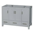 thumbnail image 1 of Wyndham Collection Sheffield 47" No Mirror Wood Single Bathroom Vanity in Gray, 1 of 4