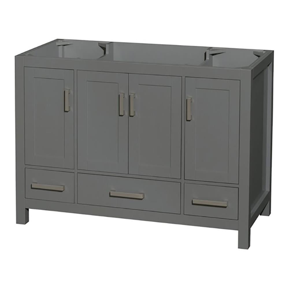 Wyndham Collection Sheffield 47-in Dark Gray Bathroom Vanity Cabinet Wyndham Collection Sheffield 47-in Dark Gray Bathroom Vanity Cabinet