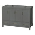 thumbnail image 1 of Wyndham Collection Sheffield 48 Inch Single Bathroom Vanity in Dark Gray, No Countertop, No Sink, and No Mirror, 1 of 2