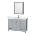 thumbnail image 1 of Wyndham Collection Sheffield 48" Cabinet Wood Single Bathroom Vanity in Gray, 1 of 3