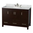 thumbnail image 1 of Wyndham Collection Sheffield 48" Metal Single Bathroom Vanity in Espresso/Chrome, 1 of 3
