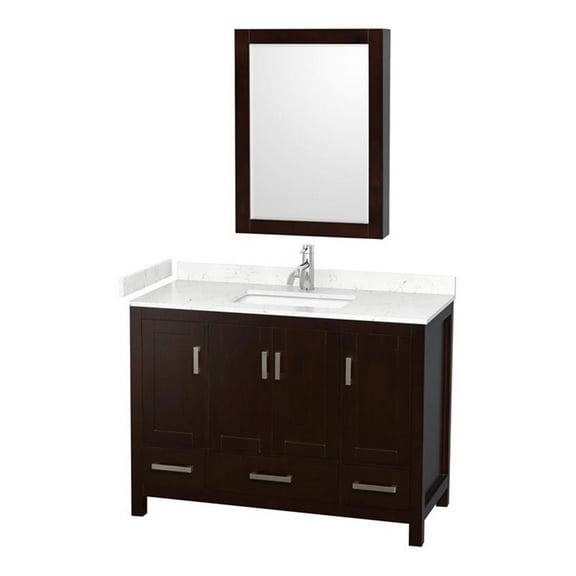 Wyndham Collection Sheffield 48" Metal & Wood Single Bathroom Vanity in Espresso