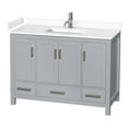 thumbnail image 1 of Wyndham Collection Sheffield 48" No Mirror Wood Single Bathroom Vanity in Gray, 1 of 3