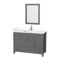 thumbnail image 1 of Wyndham Collection Sheffield 48" Wood/Metal Single Bathroom Vanity in Dark Gray, 1 of 4