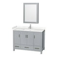 thumbnail image 1 of Wyndham Collection Sheffield 48" Wood & Metal Single Bathroom Vanity in Gray, 1 of 3