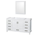thumbnail image 1 of Wyndham Collection WCS141460SWHCXSXXMED Sheffield 60" Single Free Standing Vanity Cabinet, 1 of 7
