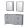 thumbnail image 1 of Wyndham Collection Sheffield 59" Cabinets Wood Double Bathroom Vanity in Gray, 1 of 2