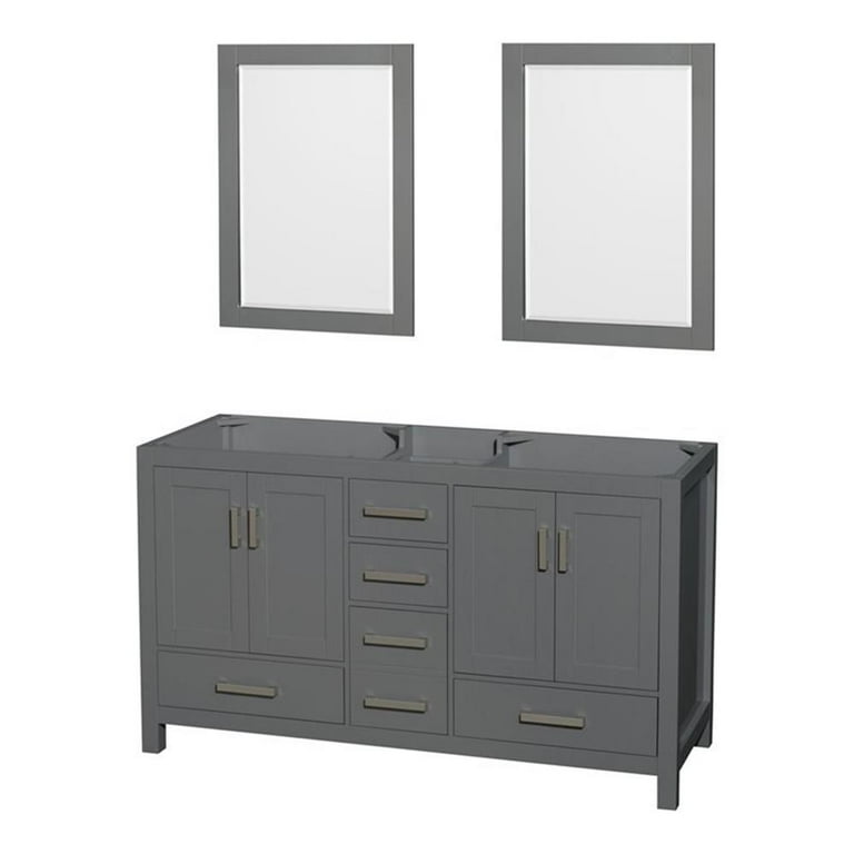 Wyndham Collection Sheffield 59-in Dark Gray Bathroom Vanity Cabinet Wyndham Collection Sheffield 59-in Dark Gray Bathroom Vanity Cabinet