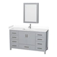 thumbnail image 1 of Wyndham Collection Sheffield 60" Cabinet Wood Single Bathroom Vanity in Gray, 1 of 3
