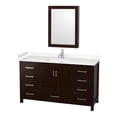 thumbnail image 1 of Wyndham Collection Sheffield 60" Wood Single Bathroom Vanity in Chrome/Espresso, 1 of 3