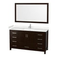 thumbnail image 1 of Wyndham Collection Sheffield 60" Wood Single Bathroom Vanity in Espresso/Chrome, 1 of 3